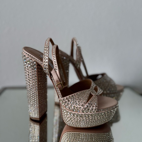 New AQUAZZURA Sinner Crystal Plateau 140 38 $2,495 - Picture 13 of 17